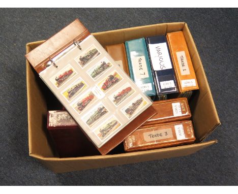Collection of 111 complete sets of trade cards in 10 modern albums. Includes issues from Sweetule, Priory Tea, Corgi Toys, Ba
