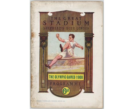 Olympic Games 1908 London, official programme by Hudson & Kearns Ltd