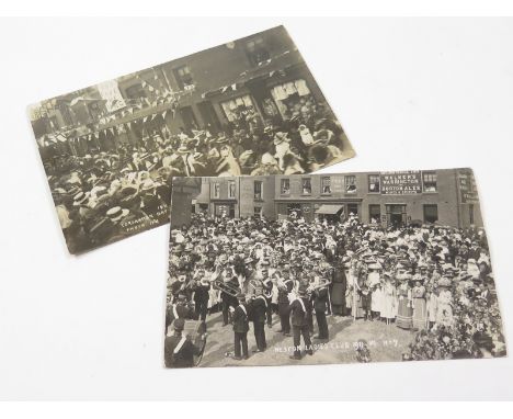 Cheshire, Neston Ladies Club, Coronation Day at Neston 1911 R/P's   (2)