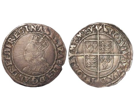Elizabeth I silver shilling, Second Issue [1560-1561], mm. Martlet, Spink 2555, full and round, reverse very slightly off cen