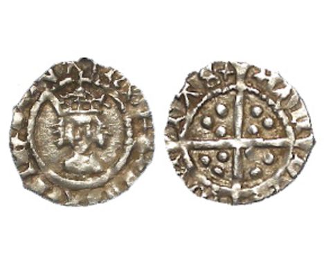 Henry VIII silver halfpenny of London, Second Coinage 1526-1544, mm. Arrow, Spink 2349, with old ticket, NEF