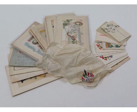 Silks, small selection including woven, Military Police, Somerset Light Infantry, etc  (approx 10 cards)