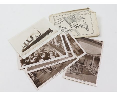 Cunard, R M S Berengaria, exterior & interior views in packet (7)
