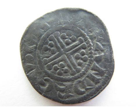 John silver penny, Short Cross type, reverse reads:- +ANDREV.ON.WI, Winchester Mint, moneyer Andrev, dark, quite nice portrai