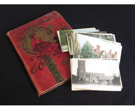 Bedfordshire, original collection in album & loose, includes R/P's, football teams, Wesleyan church fire, etc needs a look   