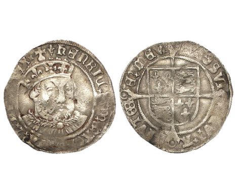 Henry VIII struck under Edward VI silver groat, Tower Mint, mm. Lis, reverse reads:- POSVI, Bust 5, Lombardic lettering [scar