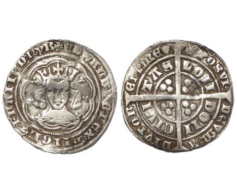 Edward III silver groat, London Mint, Fourth Coinage [1351-1377], Pre-Treaty Period [1351-1361], Class E [1354-1355], 'V' wit