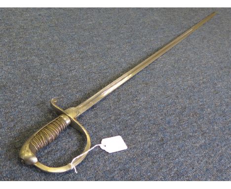 Danish Officers dress sword (no scabbard) blade maker marked (different)