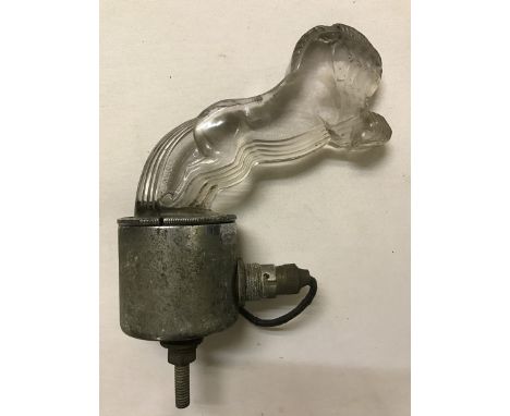 A Lalique 'Five Horses' mascot, as commissioned by the Citroen Company in 1925, set on a Breves gallery style mount marked R.
