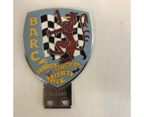A BARC enamel badge, no. K4640.