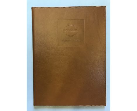 A Schedoni leather A4 notebook holder - this elegant folder is by repute unused and was produced by the famous Schedoni Leath