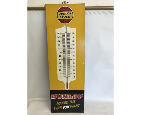 A Dunlop Stock tin advertising thermometer, in good condition, 10 x 30".