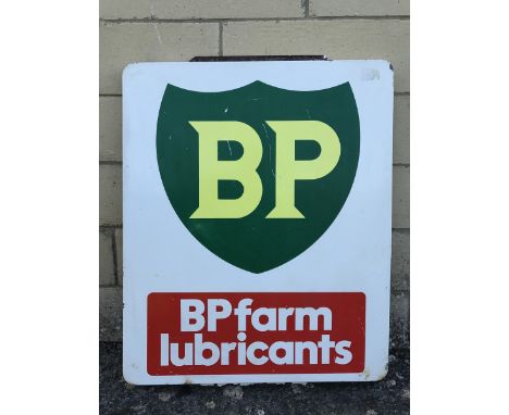 A BP Farm Lubricants advertising sign, 22 1/2 x 28 3/4".