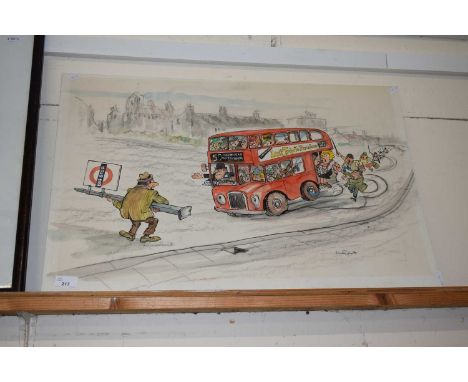 Carlo Roberto, Last Trip to Paradise, cartoon sketch