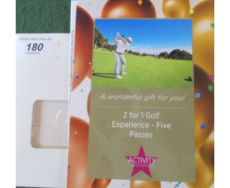 2 for 1 Golf experience (5 passes). Courses nationwide, including the Belfry and St Andrews, valid until 01.11.2018.2 for 1 G