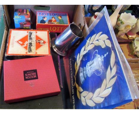 A collection of juvenalia, to include: boxed vintage games like Monopoly, Slinky, Lotto or House, FA Cup Centenary 1872 - 197