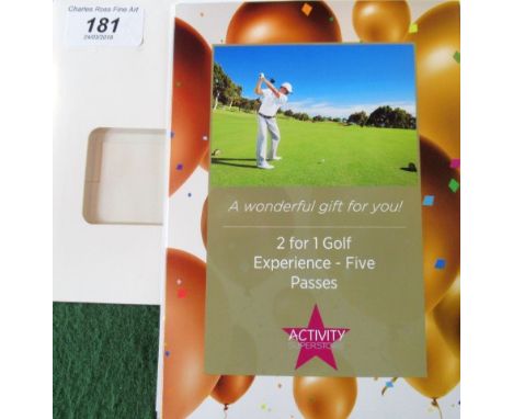 2 for 1 Golf experience (5 passes). Courses nationwide, including the Belfry and St Andrews, valid until 01.11.2018.2 for 1 G