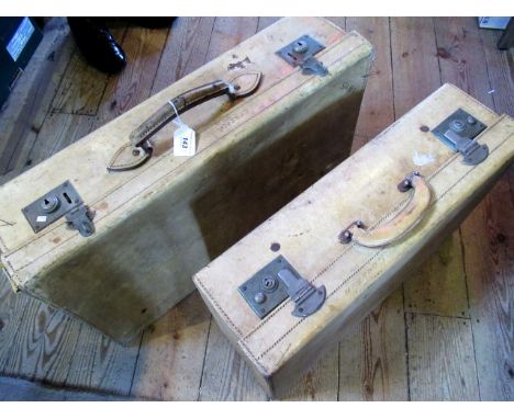Two vintage Velon-type suitcases, one by Pendragon of England.