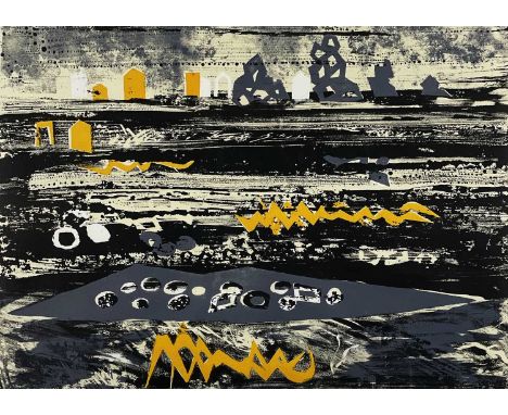 ‡ JOHN PIPER limited edition (35/75) lithograph - ‘Beach in Brittany’Dimensions: 46 x 63cms Provenance:estate of Prof. Ritchi