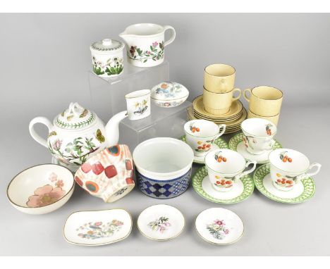A Collection of Various Ceramics to Comprise Portmeirion Botanic Garden Teapot (Chip to Spout), Dutchess Carolina Fruits Tea 