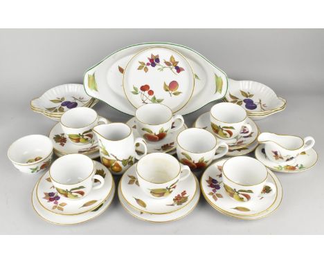 A Royal Worcester Evesham Tea Set to Comprise Six Plus One Cups, Six Saucers, Six Side Plates together with other Pieces of E