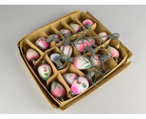 A Set of Vintage Christmas Lights, Modelled as Oriental Lanterns