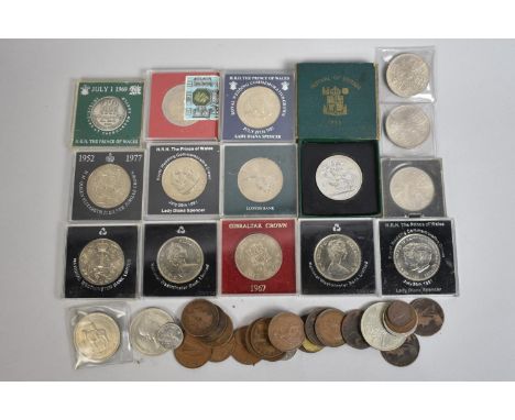 A Collection of Various Vintage Crowns, Pennies Etc