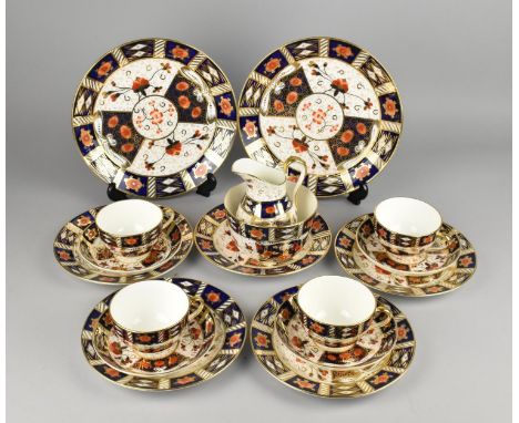 A Cauldon China Imari Tea Set for Four Four to Comprise Four Cups, Four Saucers, Five Side Plates, Milk Jug, Slop Bowl and Tw