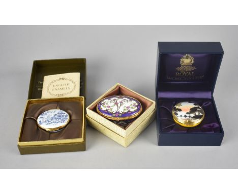 Three Various Boxes to include Royal Worcester The Connoisseur Collection, Ceramic Commemoratives for The Golden Age of Queen