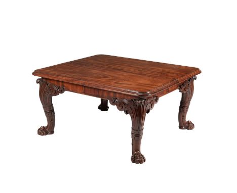 A George IV mahogany extending dining table, circa 1825, with six additional leaf insertions, 73cm high, 144cm wide, 127cm lo