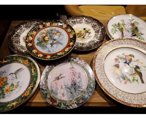 Fourteen collectors plates Royal Worcester and Royal Sutherland. Not available for in-house P&amp;P 