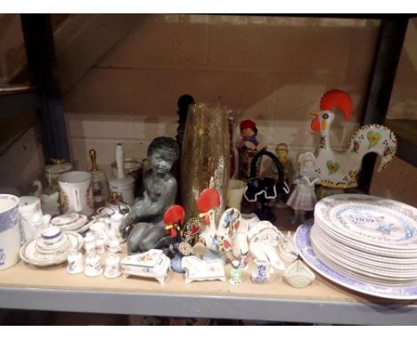 Mixed ceramics and glass including Spode, Hammersley and Royal Albert. Not available for in-house P&amp;P 
