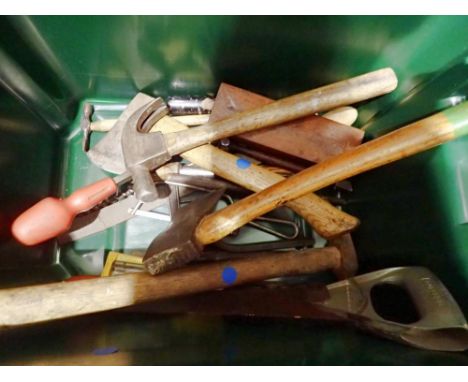 Mixed tools including a Brades axe. Not available for in-house P&amp;P 
