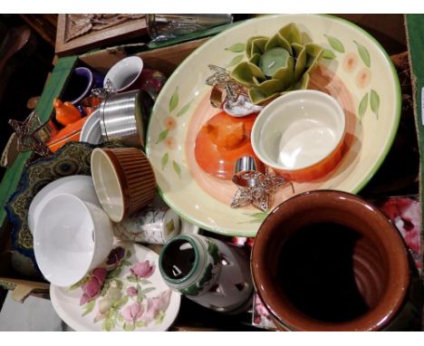 Mixed ceramics and glass including Wedgwood and Poole. Not available for in-house P&amp;P 