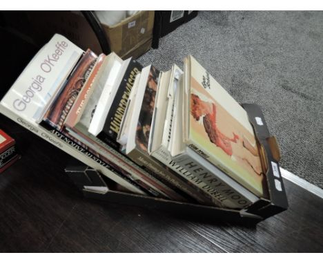 A selection of art and craft interest books including Egon Schiele, Harry Rand and Georgia O'Keeffe