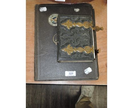 A complete Victorian portrait album with an interesting selection of Players cigarette cards in folder