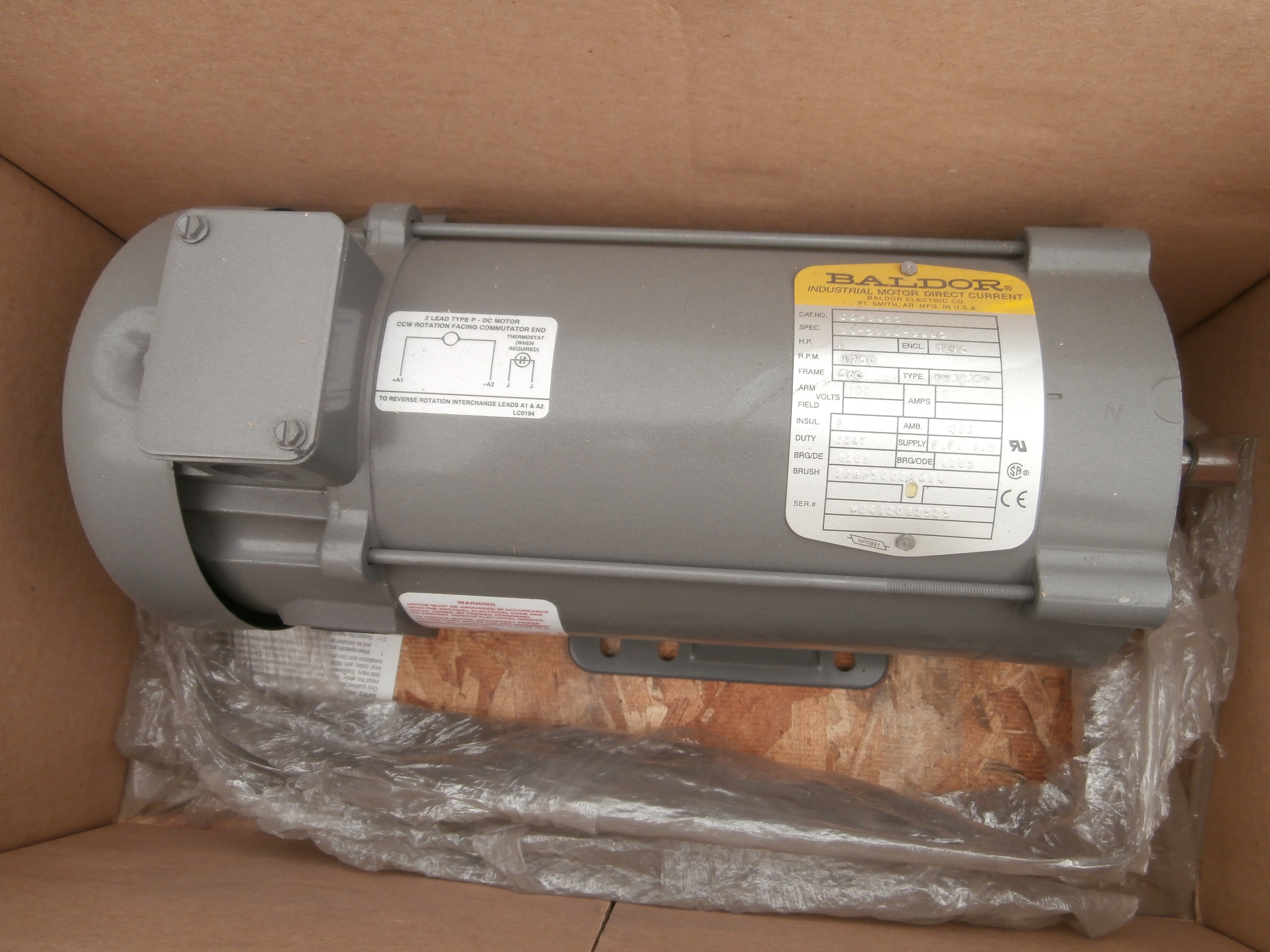 BALDOR CDP3455 ELECTRIC MOTOR 1HP