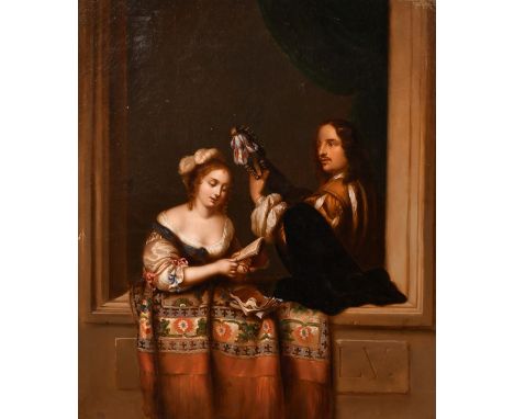 After Gerrit Dou, 'The Lute Player', a late 19th Century oil on canvas, 22.5" x 19" (57 x 48cm).