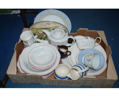 A part 'Churchill Chartwell' collection Dinner/Tea service, together with blue and white jug and sugar basin, other jugs etc.