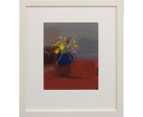 MOLLY E HARRIS (GUERNSEY, B.1946)   “Grey Light - Early Evening” , Signed and dated 2009, acrylic, 24cm x 18.5cm ,
