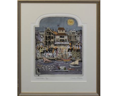 GRAHAM CLARKE (BRITISH, B.1941)   “Great Shakes” , Signed, inscribed and numbered 8/300, etching, 39.5cm x 31cm with arched t