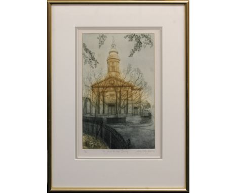 BARRY OWEN-JONES RWS RE (GUERNSEY, 1934-2018)   “St James the Less, Guernsey” , Signed, inscribed, numbered 8/100 and dated 1