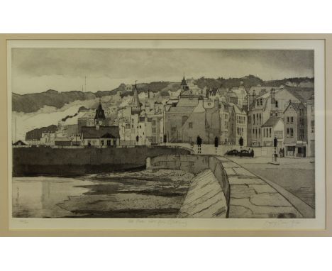 BARRY OWEN-JONES RWS RE (GUERNSEY, 1934-2018)   “St Peter Port from Glategny” , Signed, inscribed and numbered 28/30, etching
