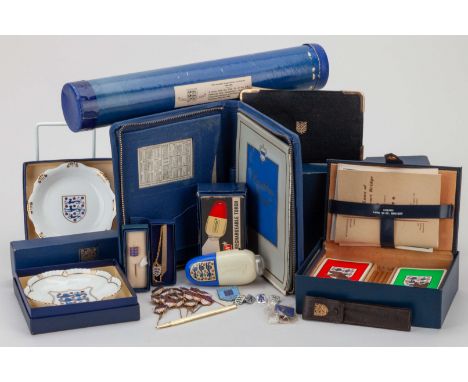 Jack Jennings a collection of various Football Association gifts including playing card set, pencil, notebook holder, trinket