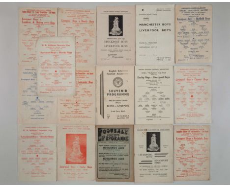 Liverpool Boys v. Bradford Boys/Everton Reserve v. Stalybridge Celtic combined match programme, 21st January 1920, ex bound v