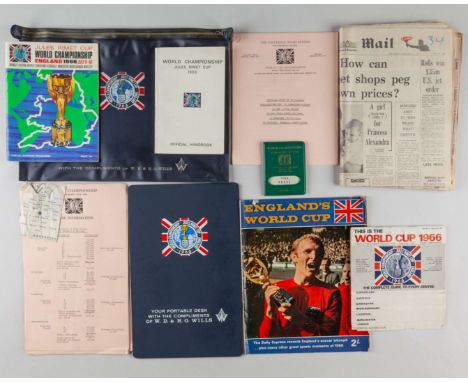 A 1966 press pack presented to Reg Drury, News of The World including press pass, tournament programme, press releases, stats