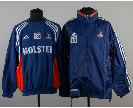 Neil Sullivan Tottenham Hotspur No.13 training gear, sweatshirt and rain jacket, 2000-01