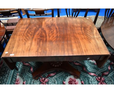 A 19th Century mahogany sofa table, approx width 99cm (flaps down, approx 30cm each)
