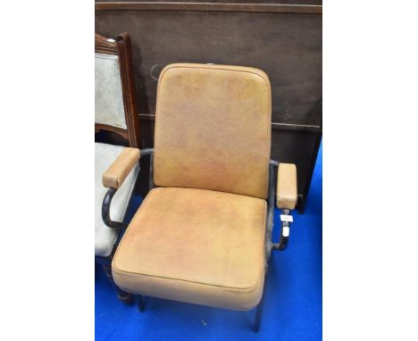A vintage flip up vinyl theatre or cinema seat (sold as collectors item)