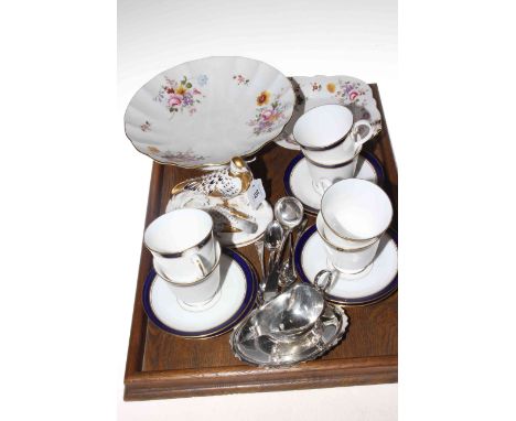 Royal Worcester 'Howard' teaware, EPNS, Staffordshire Gold Pheasant and two Royal Crown Derby posies bowls.